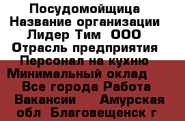 Посудомойщица › Название организации ­ Лидер Тим, ООО › Отрасль предприятия ­ Персонал на кухню › Минимальный оклад ­ 1 - Все города Работа » Вакансии   . Амурская обл.,Благовещенск г.